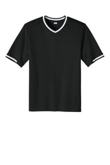 Sport-Tek Mens Tough Mesh V-Neck Baseball Jersey - Black - Coming Soon