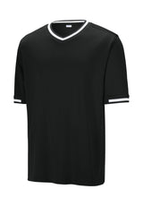 Sport-Tek Mens Tough Mesh V-Neck Baseball Jersey - Black - Coming Soon