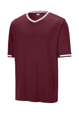 Sport-Tek Mens Tough Mesh V-Neck Baseball Jersey - Maroon - Coming Soon