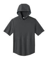 Sport-Tek Mens Club Short Sleeve Hooded T-Shirt Hoodie - Iron Grey - Coming Soon