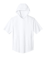 Sport-Tek Mens Club Short Sleeve Hooded T-Shirt Hoodie - White - Coming Soon
