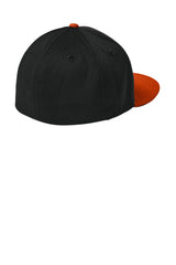 Sport-Tek Hats Mens Impact Mesh Stretch-Tek Hat - Black/Deep Orange/Black - Coming Soon