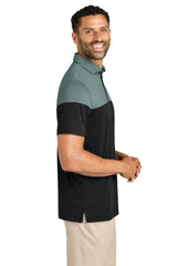 TravisMathew Mens Onward Colorblock Short Sleeve Polo Shirt - Balsam Green/Black - Coming Soon