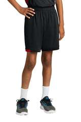 Sport-Tek Youth Club Shorts - Black/Deep Red - Coming Soon