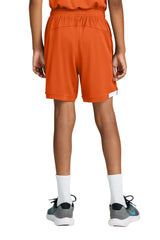 Sport-Tek Youth Club Shorts - Deep Orange/White - Coming Soon
