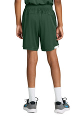 Sport-Tek Youth Club Shorts - Forest Green/White - Coming Soon