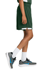 Sport-Tek Youth Club Shorts - Forest Green/White - Coming Soon
