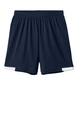 Sport-Tek Youth Club Shorts - True Navy Blue/White - Coming Soon