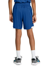 Sport-Tek Youth Club Shorts - True Royal Blue/White - Coming Soon