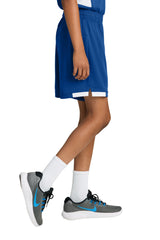 Sport-Tek Youth Club Shorts - True Royal Blue/White - Coming Soon