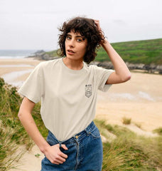 Women's Graphic Tees- Camper Badge T-shirt