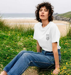 Women's Graphic Tees- Camper Badge T-shirt
